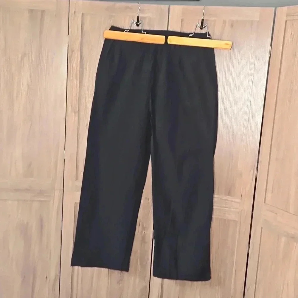 Women Black casual pants wide leg